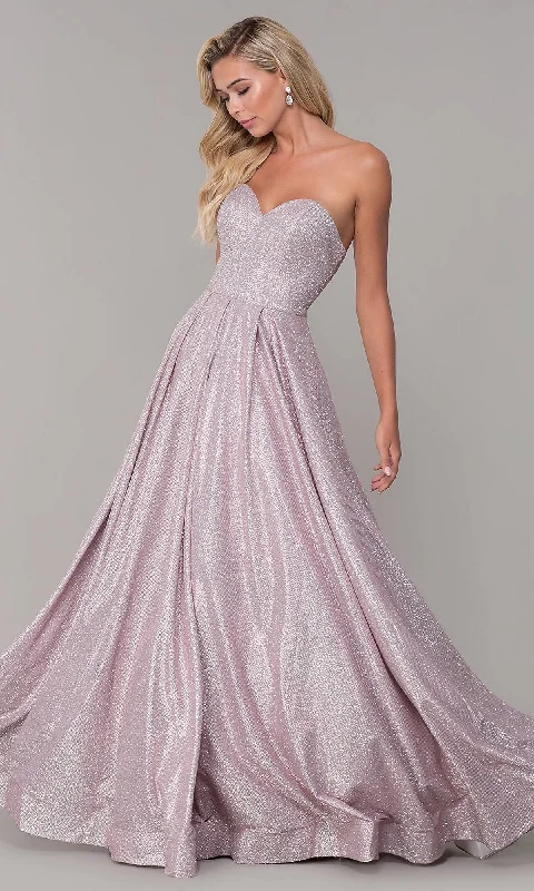 Evening dress for fabulous party-Strapless Sweetheart Glitter Formal Ball Gown