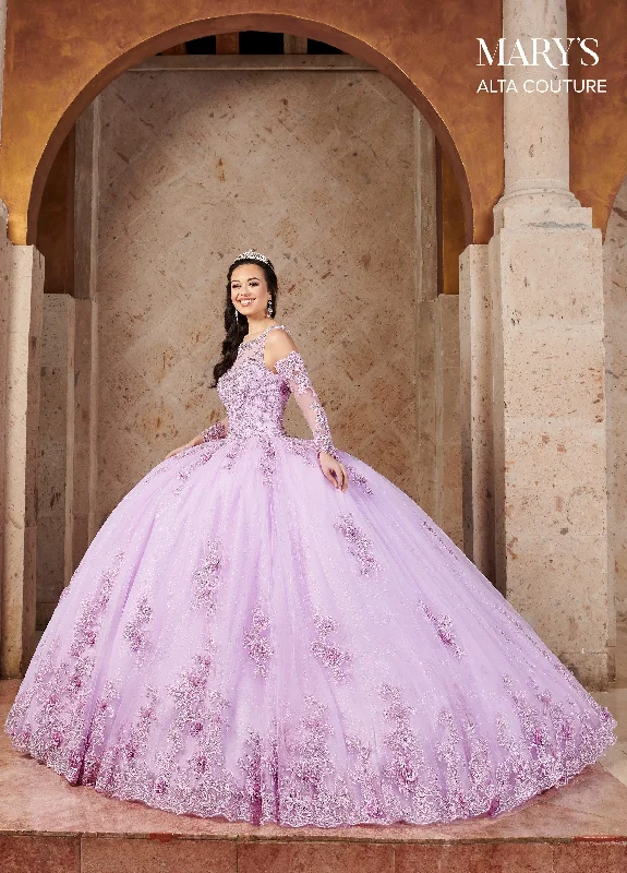 Evening dress for luxurious affair-Embroidered Illusion Quinceanera Dress by Alta Couture MQ3054