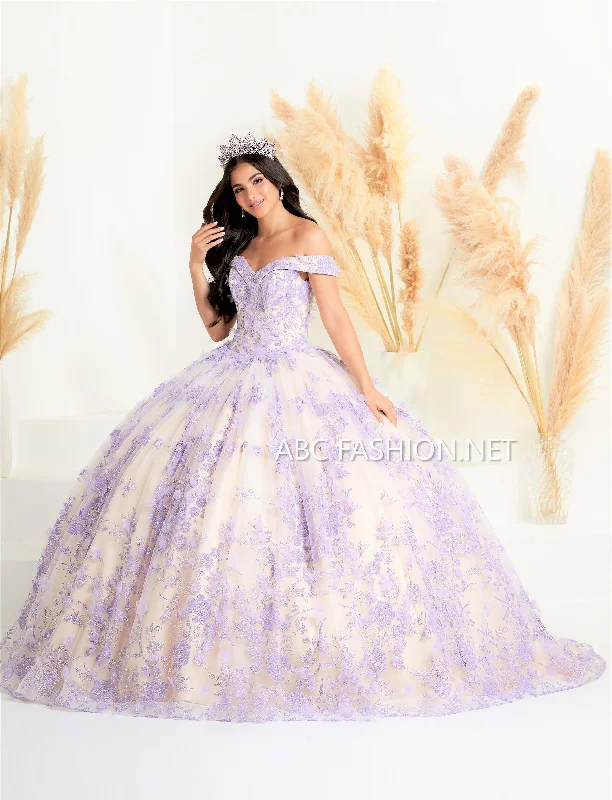 Evening dress for memorable gala-Floral Applique Quinceanera Dress by Fiesta Gowns 56445