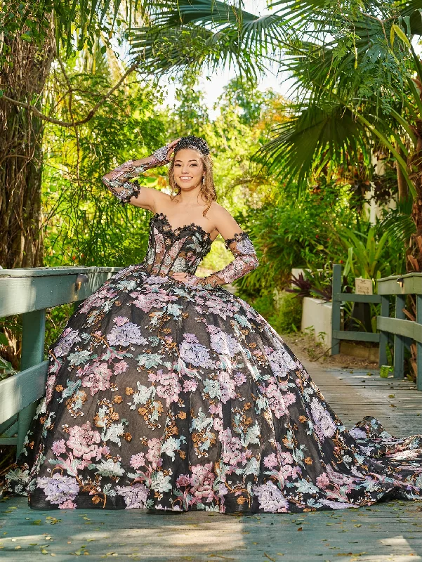 Evening dress for fabulous anniversary-Floral Applique Strapless Ball Gown by LizLuo Quince 26092M