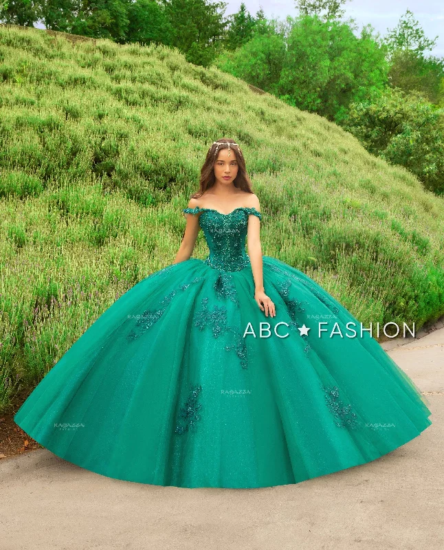 Evening dress for dazzling affair-Green Quinceanera Dress by Ragazza DV54-554