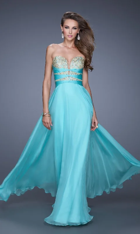 Evening dress for sophisticated gathering-Long La Femme Gown 20921