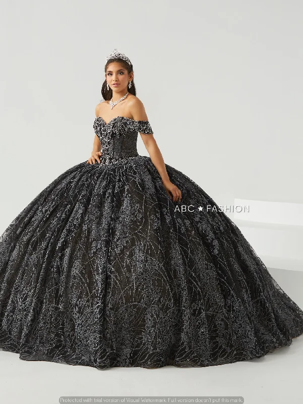 Evening dress with delicate beadwork-Off Shoulder Quinceanera Dress by House of Wu 26014