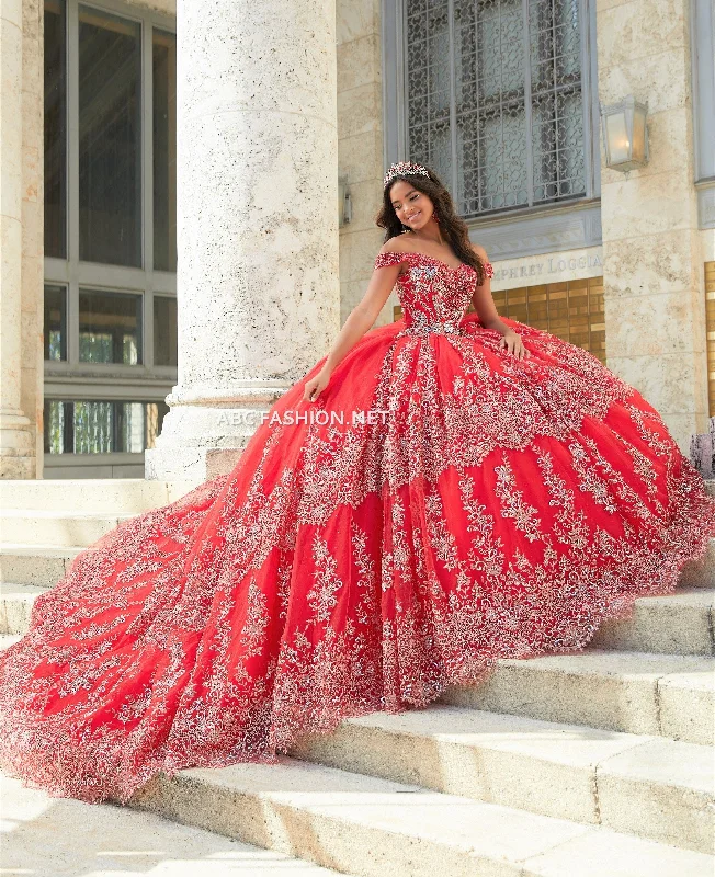 Evening dress for dramatic flair-Off Shoulder Quinceanera Dress by House of Wu 26031