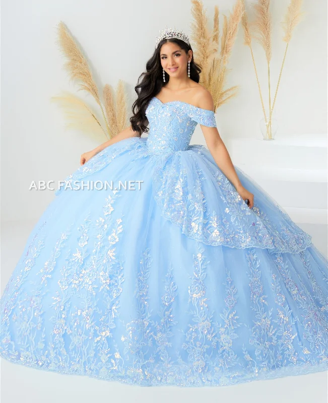 Evening dress for formal gathering-Off Shoulder Quinceanera Dress by House of Wu 26037