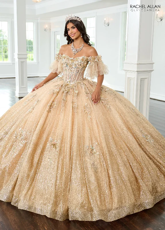 Evening dress for a fabulous celebration-Off Shoulder Quinceanera Dress by Rachel Allan RQ3150