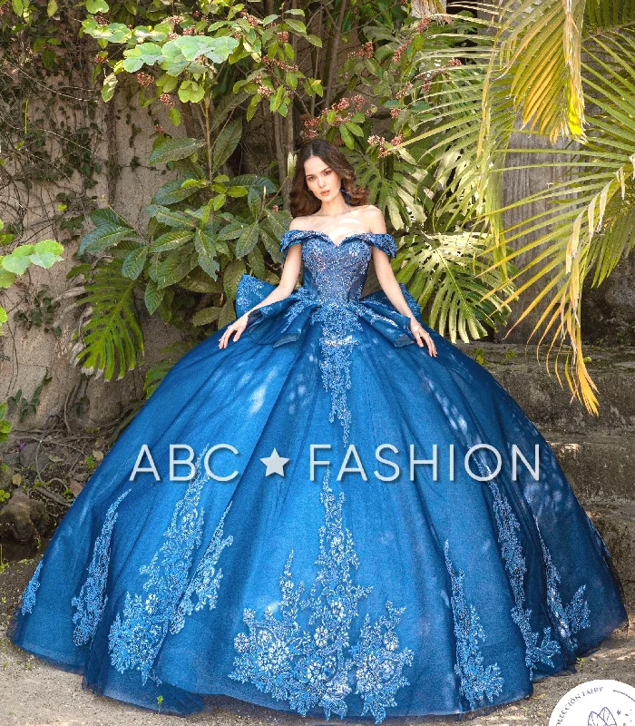 Evening dress for glamorous gala-Off Shoulder Quinceanera Dress by Ragazza DV90-590