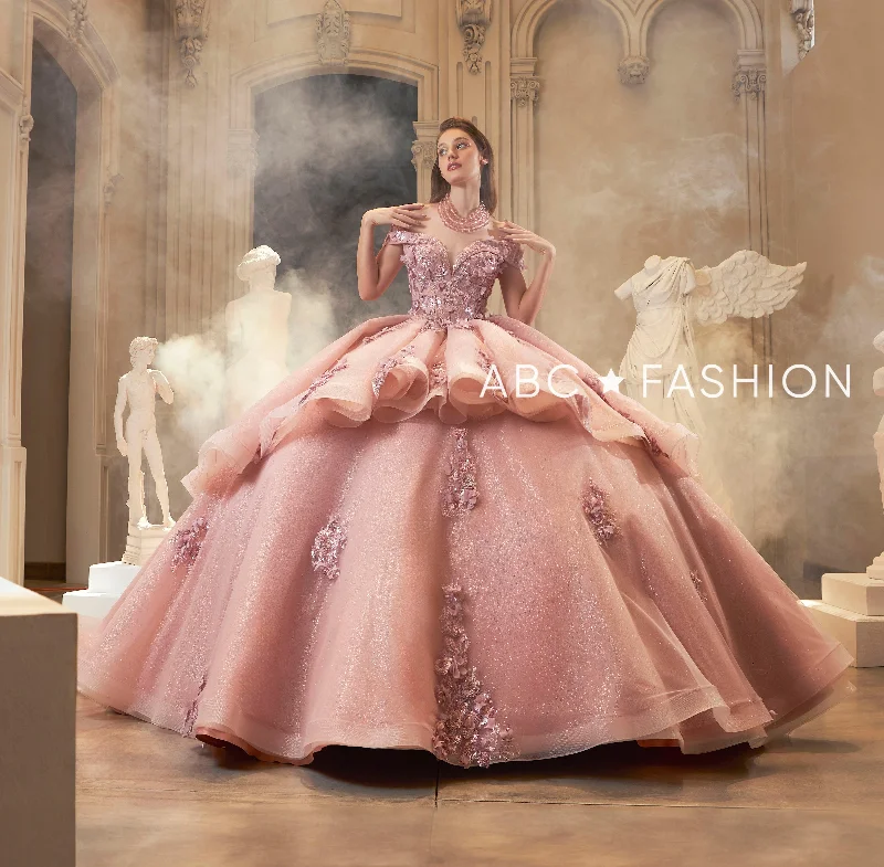 Evening dress with exquisite fabric-Off Shoulder Quinceanera Dress by Ragazza EV60-660