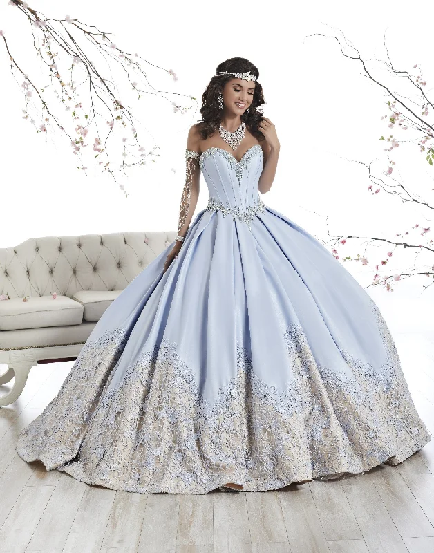 Evening dress for formal wedding-Strapless A-line Satin Quinceanera Dress by House of Wu 26874