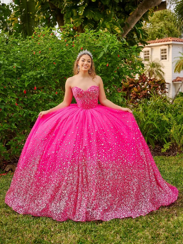 Evening dress for romantic celebration-Strapless Quinceanera Dress by LizLuo Fiesta 56522