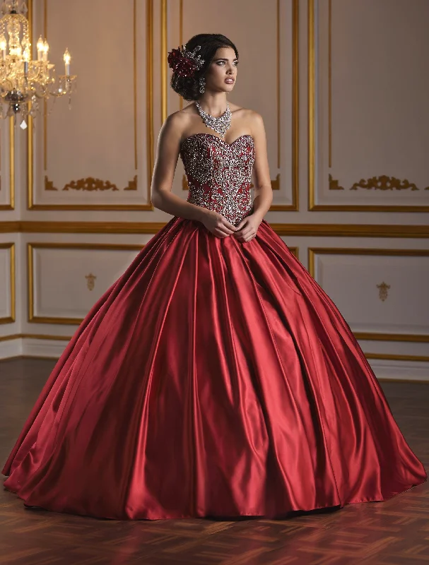 Evening dress for elite event-Strapless Satin Quinceanera Dress by Fiesta Gowns 56376