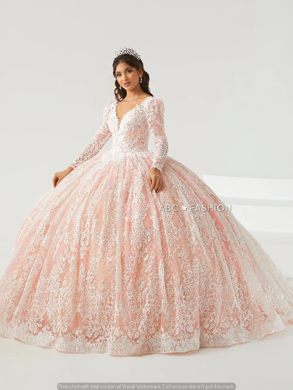 Evening dress for celebratory evening-V-Neck Quinceanera Dress by House of Wu 26005